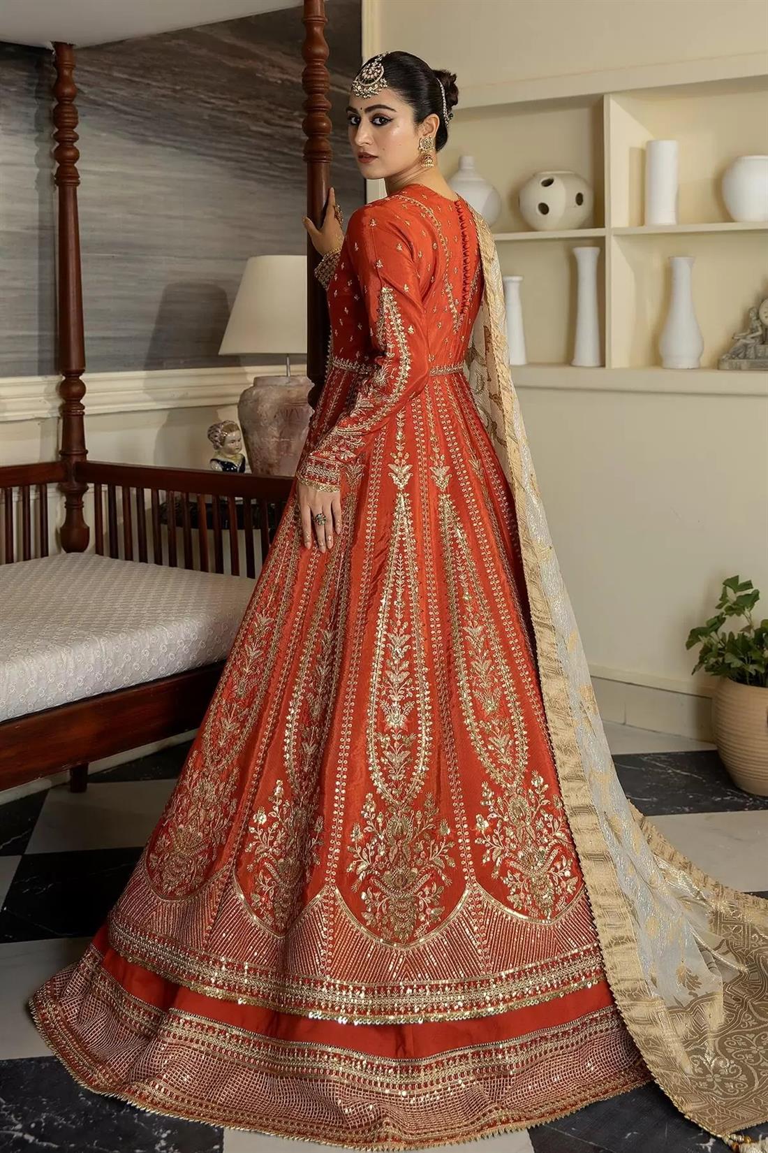 Jahaa'n Ara by Serene Embroidered Raw Silk stitched Suit